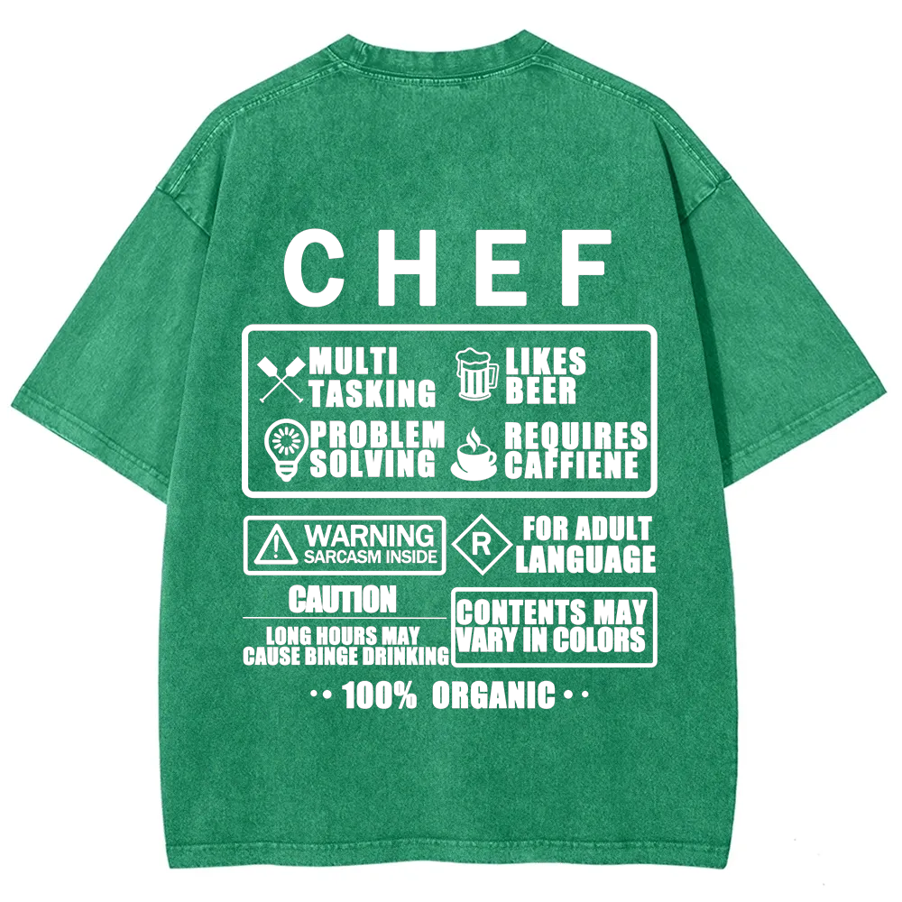 Chef Unisex Fit Washed T-Shirt