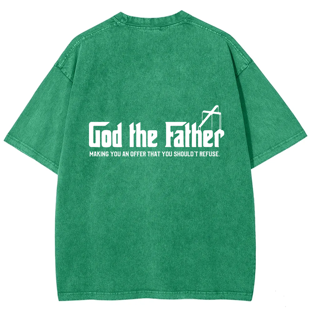 God The Father Christian Unisex Fit Washed T-Shirt