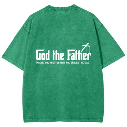 God The Father Christian Unisex Fit Washed T-Shirt