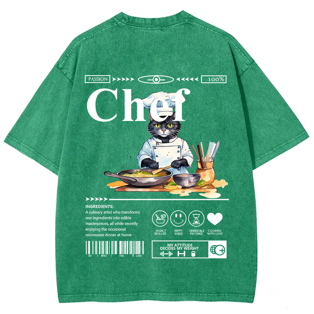 Chef Unisex Fit Washed T-Shirt
