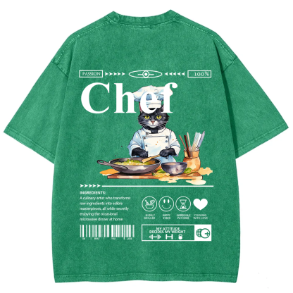 Chef Unisex Fit Washed T-Shirt