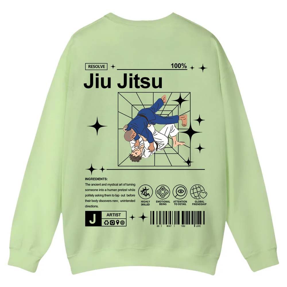 Jiu Jitsu Casual Crewneck Sweatshirt wearishow