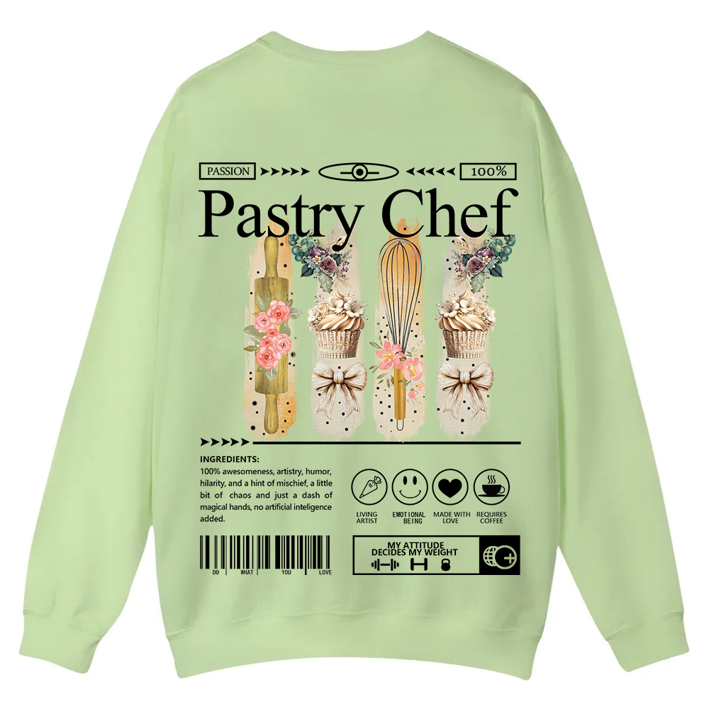 Pastry Chef Casual Crewneck Sweatshirt wearishow