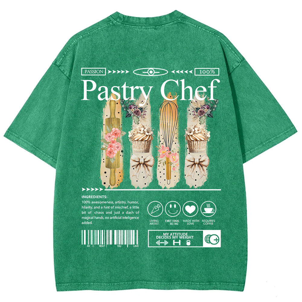 Pastry Chef Unisex Fit Washed T-Shirt