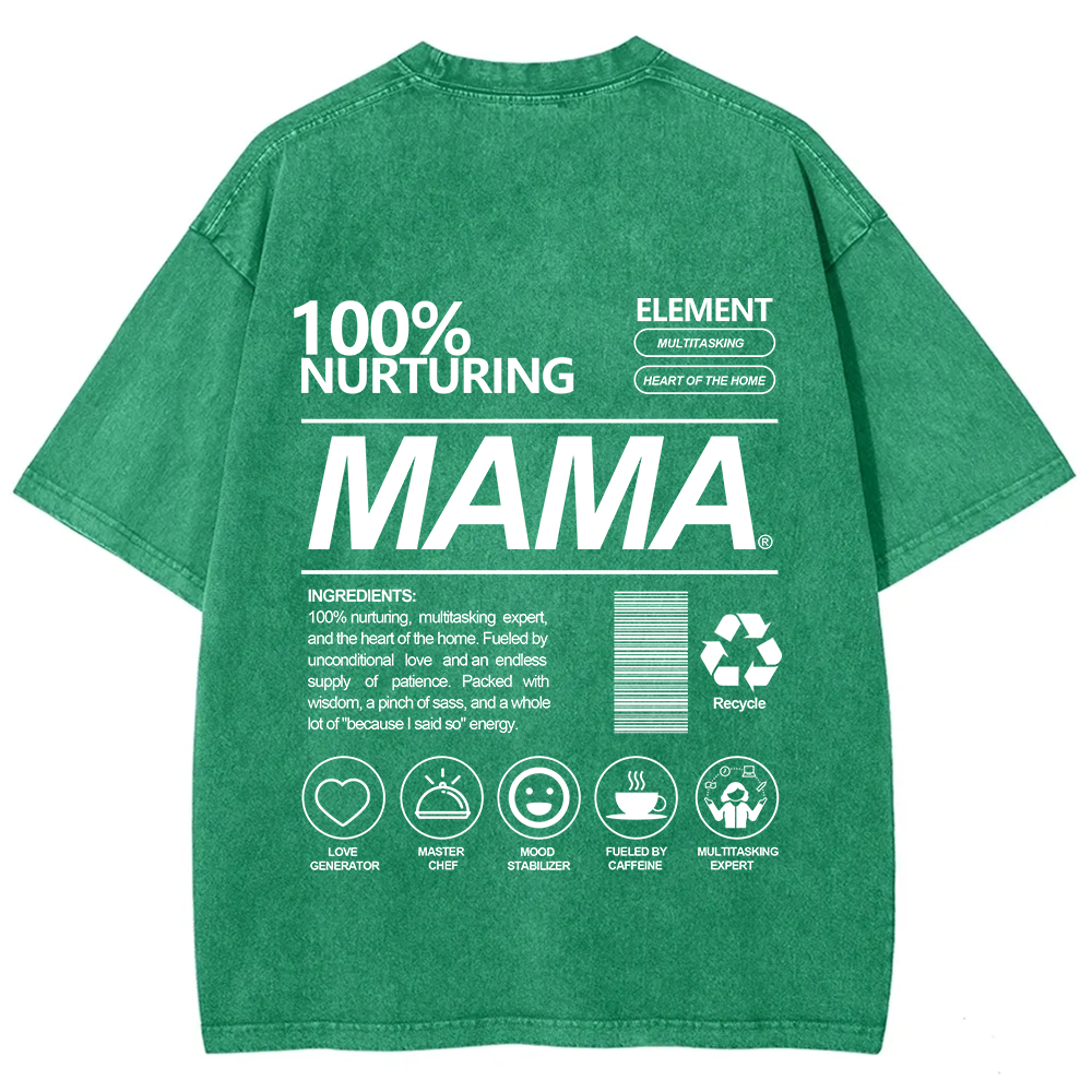 Mama Unisex Fit Washed T-Shirt