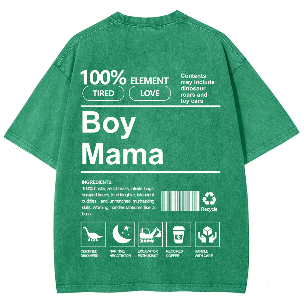 Boy Mama Unisex Fit Washed T-Shirt