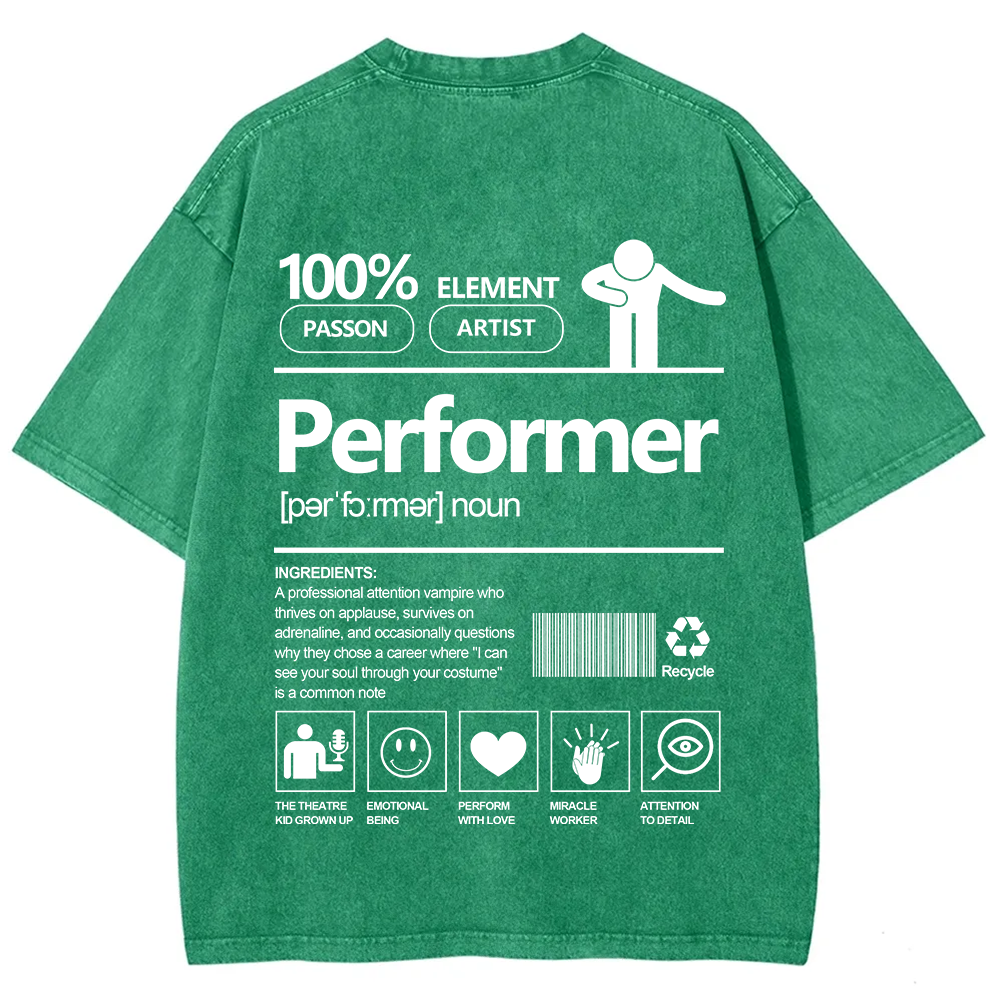 Performer Unisex Fit Washed T-Shirt