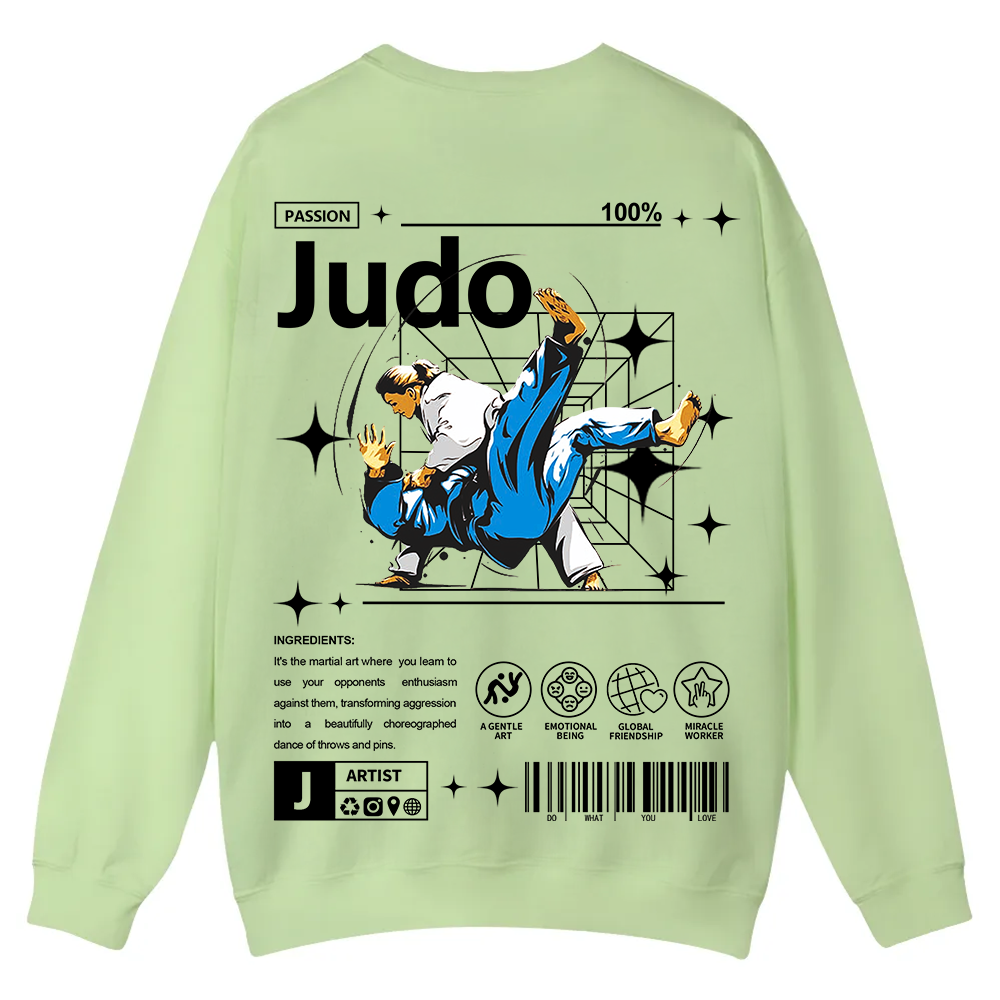 Judo Casual Crewneck Sweatshirt wearishow