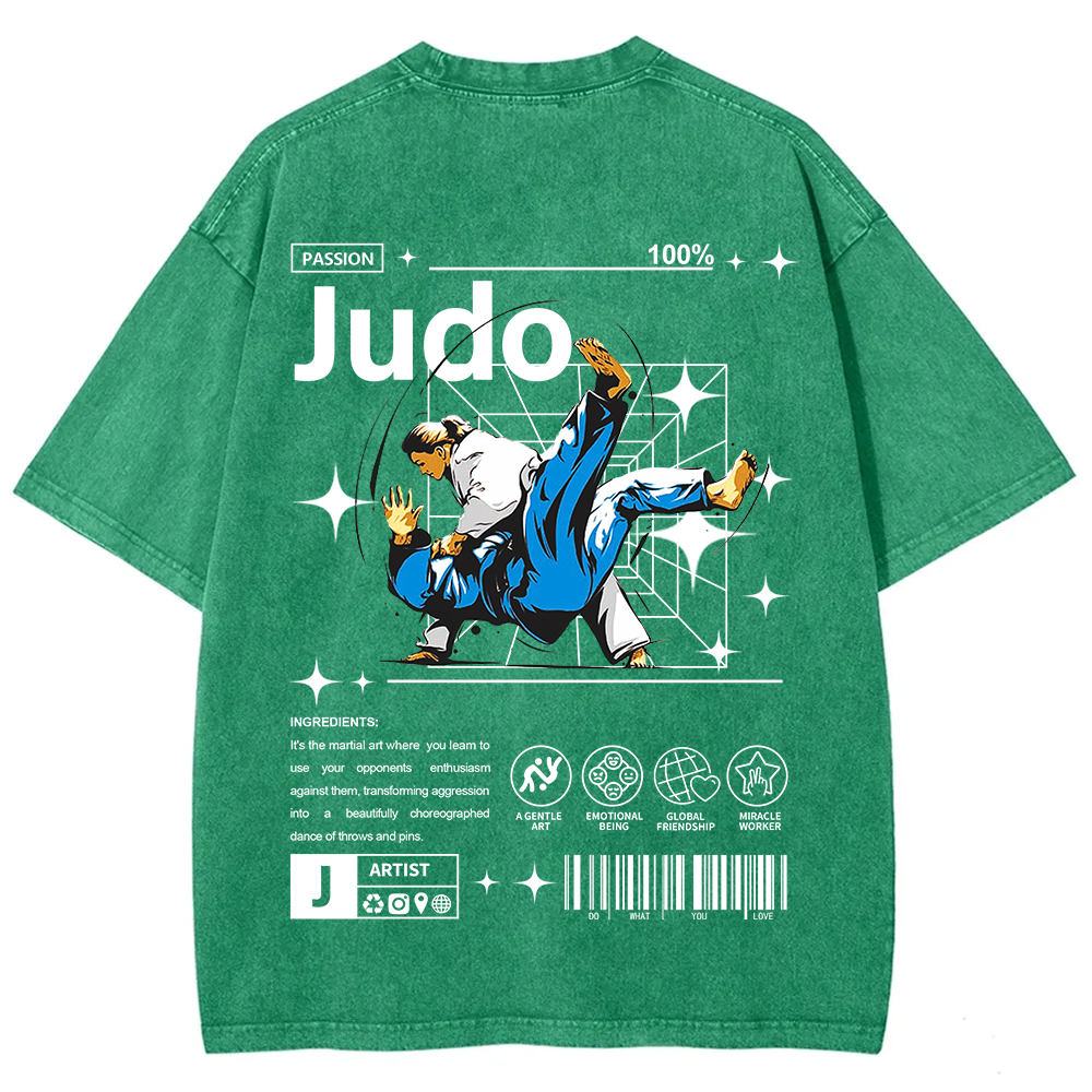 Judo Unisex Fit Washed T-Shirt