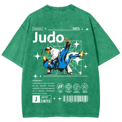 Judo Unisex Fit Washed T-Shirt