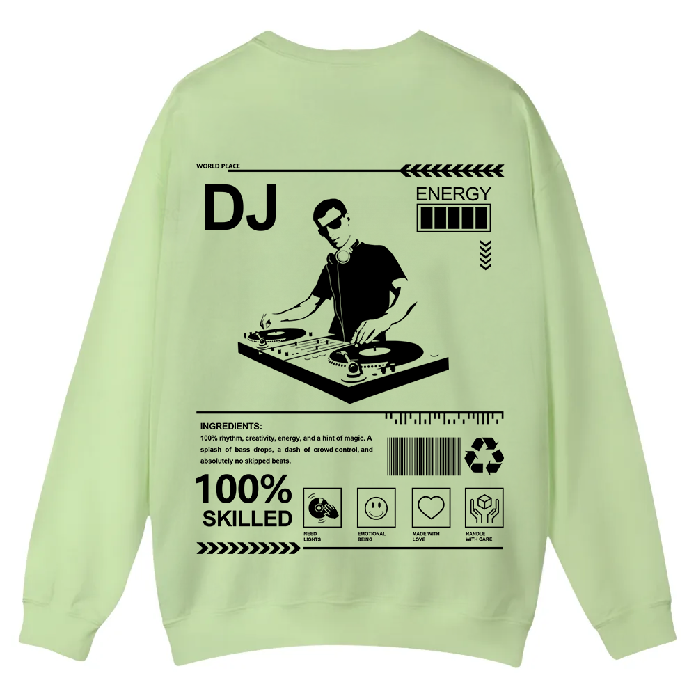 DJ Casual Crewneck Sweatshirt wearishow