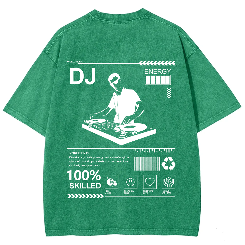 DJ Unisex Fit Washed T-Shirt