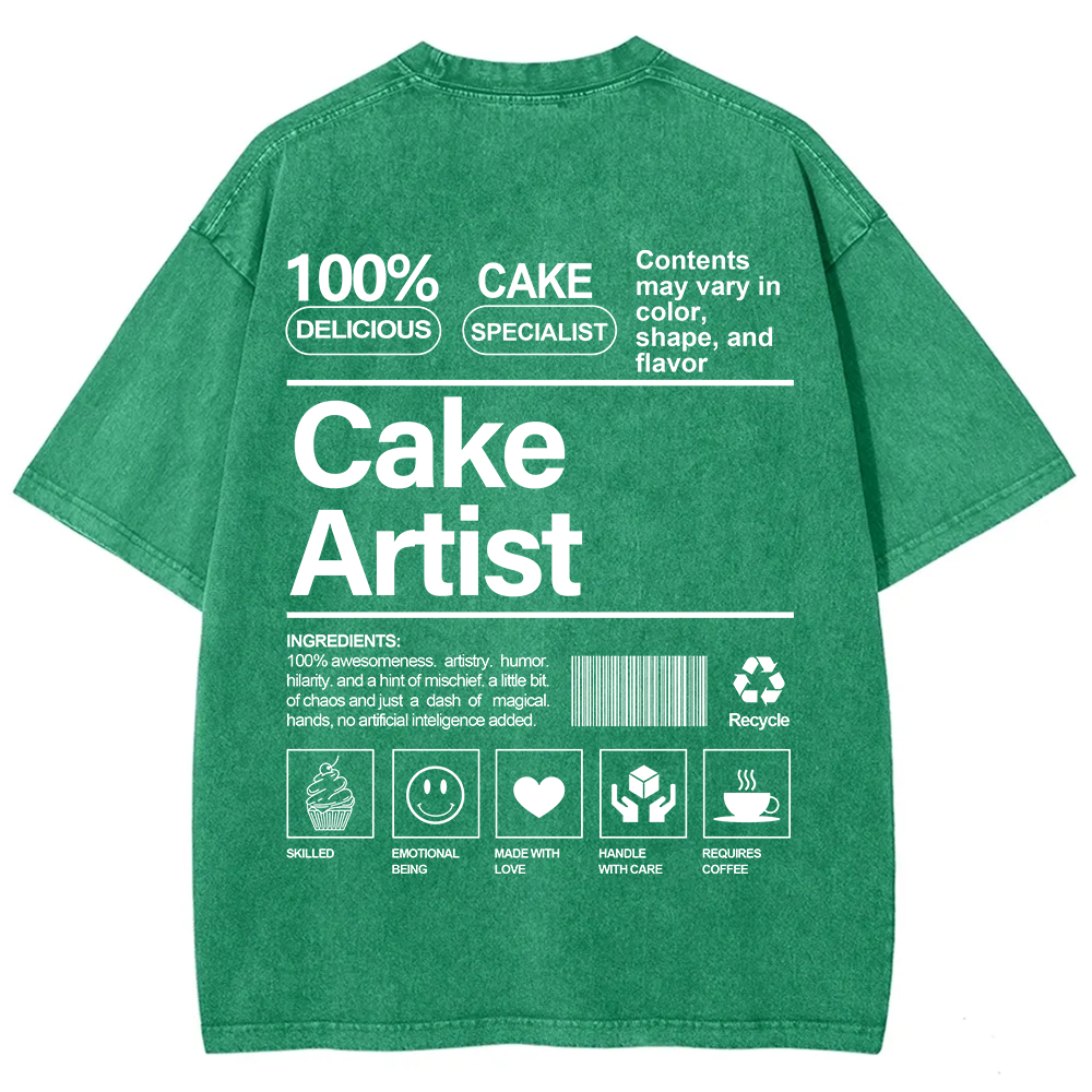 Cake Artist Unisex Fit Washed T-Shirt