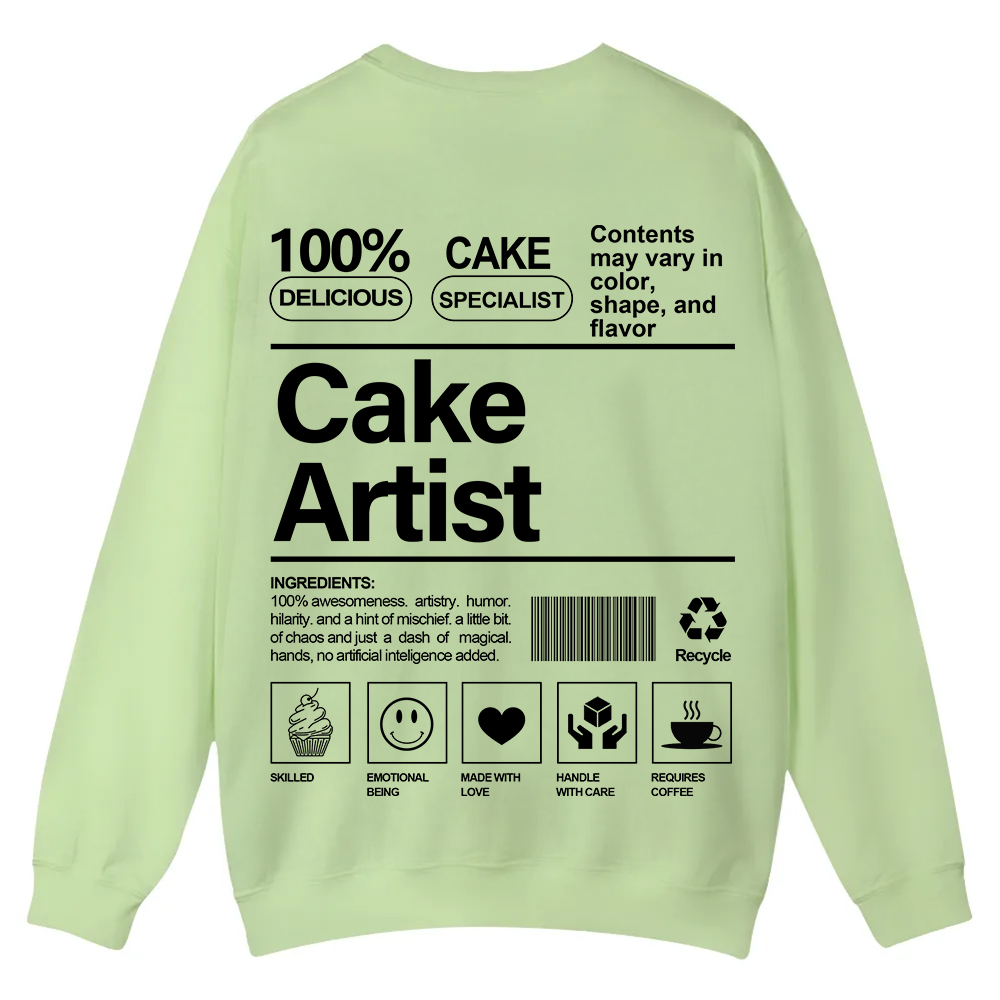 Cake Artist Casual Crewneck Sweatshirt wearishow