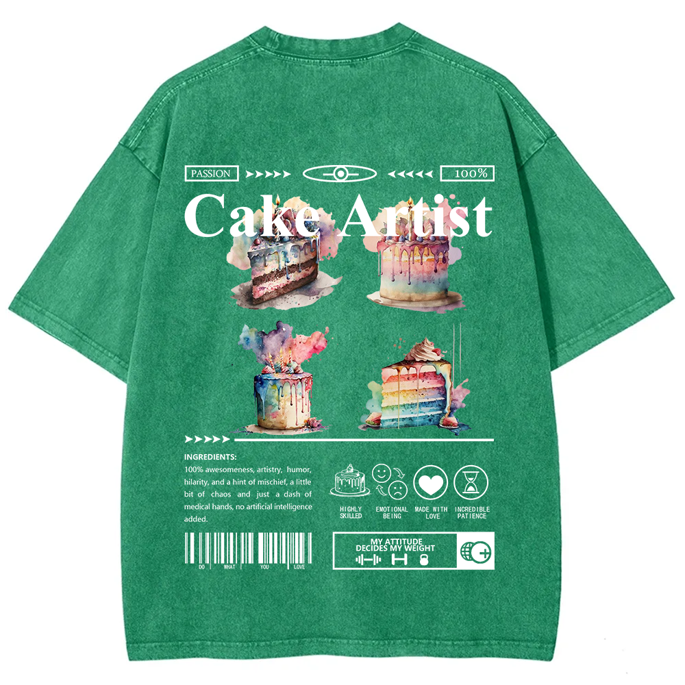 Cake Artist Unisex Fit Washed T-Shirt