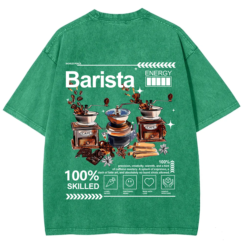 Barista Unisex Fit Washed T-Shirt