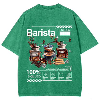 Barista Unisex Fit Washed T-Shirt