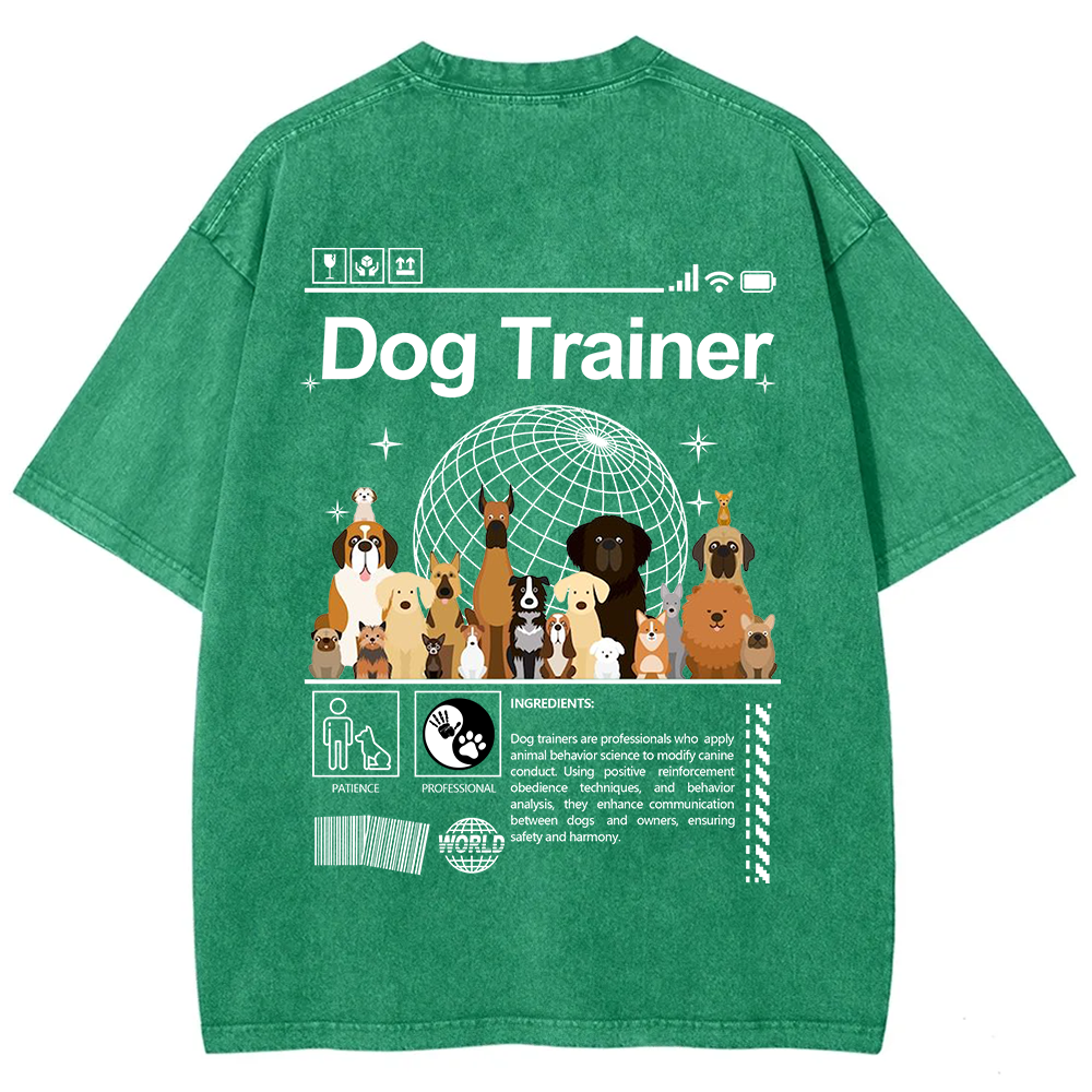 Dog Trainer Unisex Fit Washed T-Shirt