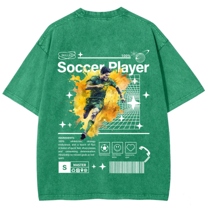 Soccer Player Unisex Fit Washed T-Shirt