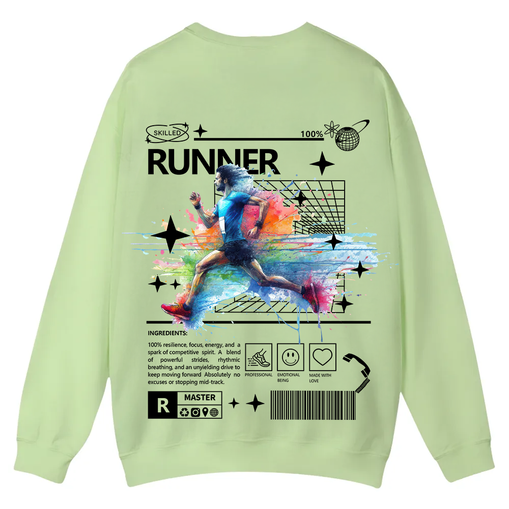 Runner Casual Crewneck Sweatshirt wearishow