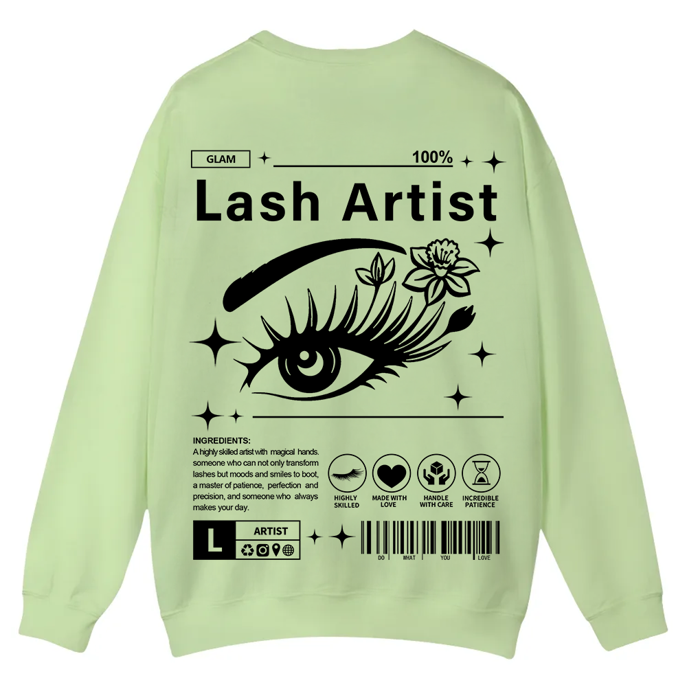 Lash Artist Casual Crewneck Sweatshirt wearishow