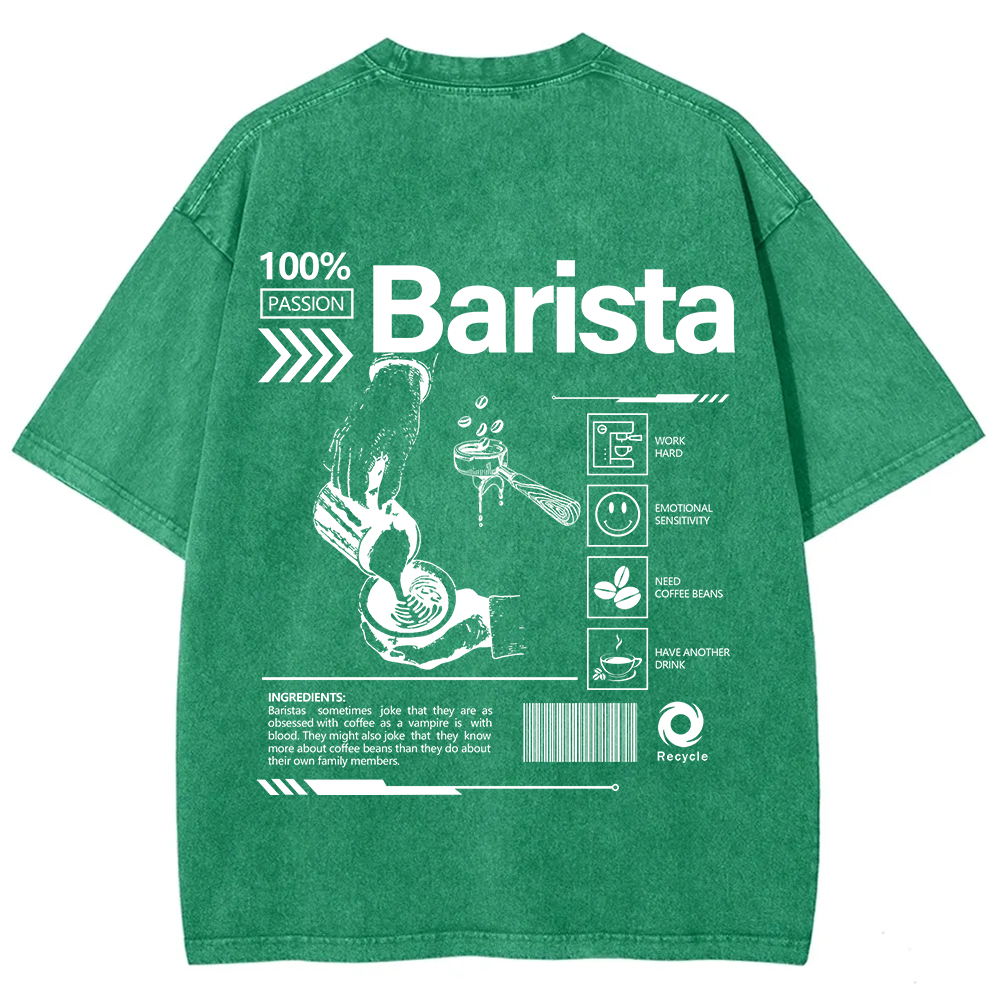 Barista Unisex Fit Washed T-Shirt