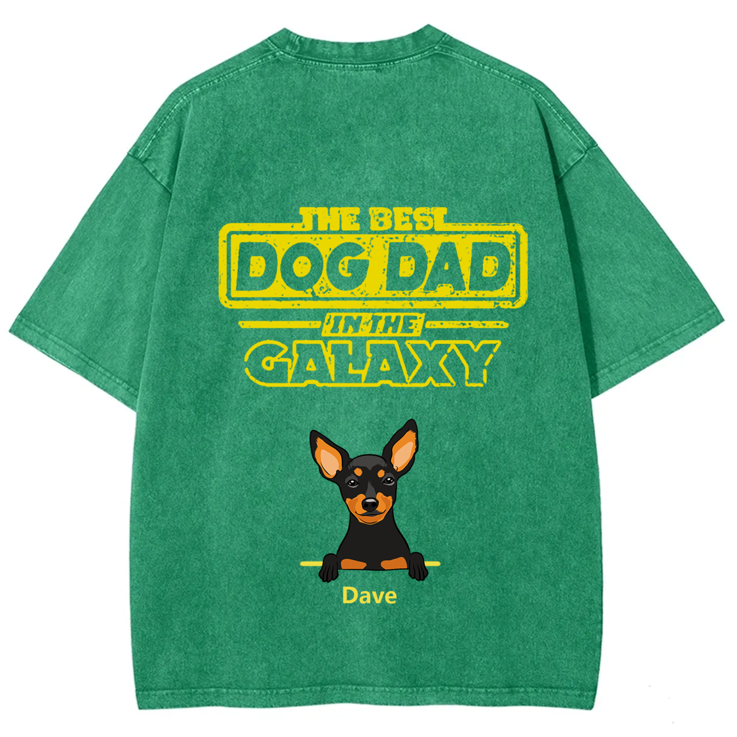 The Best Dog Dad In The Galaxy - Personalized Custom Unisex T-shirt