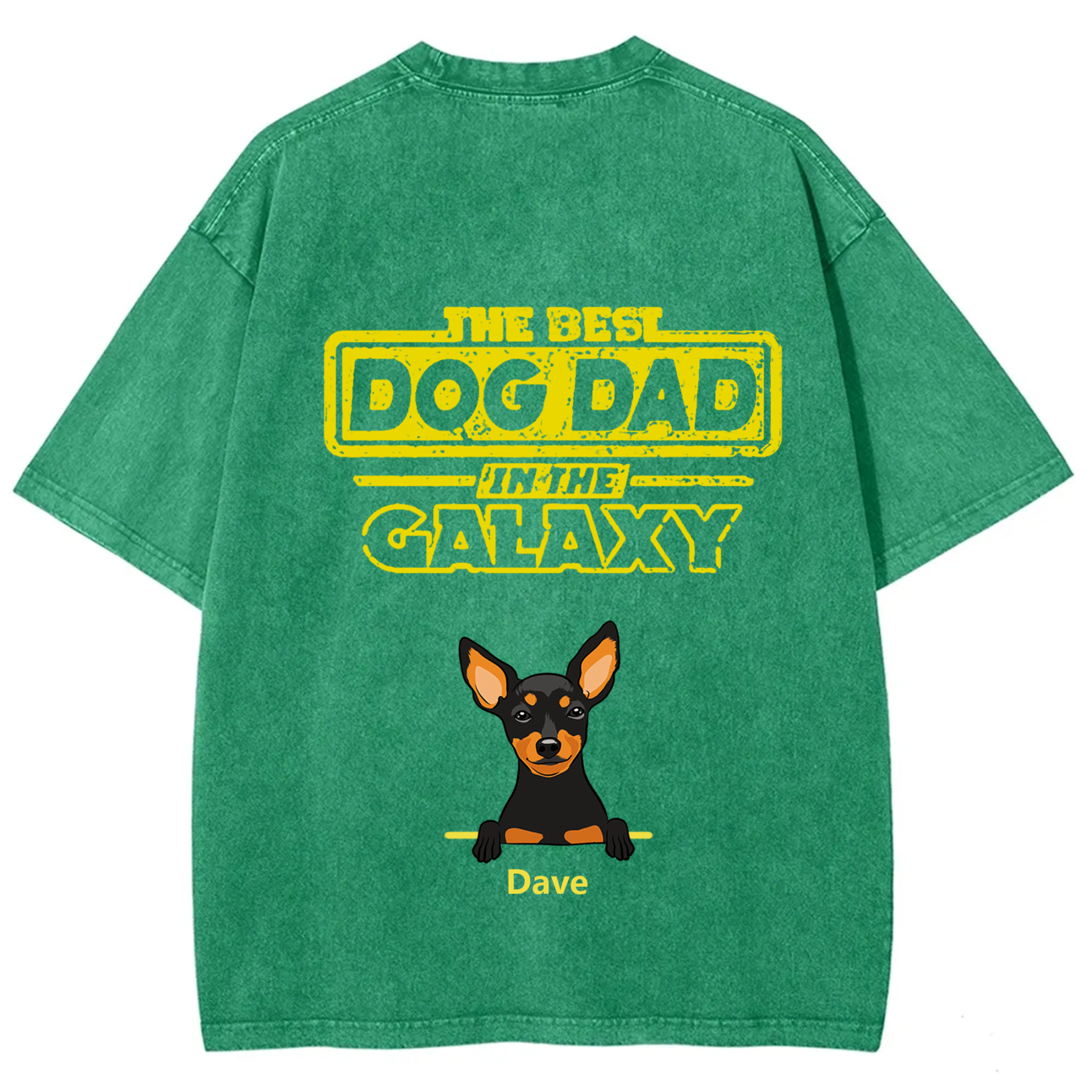 The Best Dog Dad In The Galaxy - Personalized Custom Unisex T-shirt