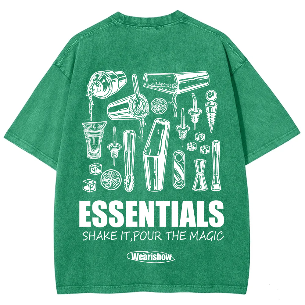 Bartender Essentials Unisex Fit Washed T-Shirt