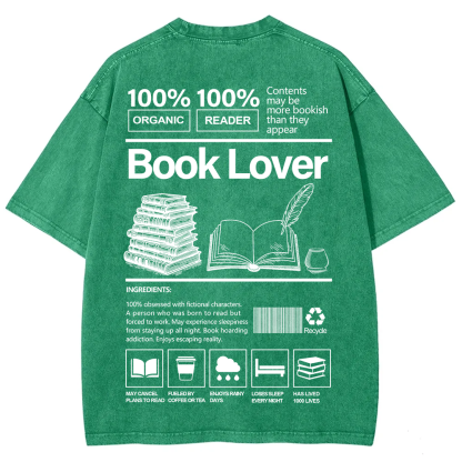 Book Lover Unisex Fit Washed T-Shirt