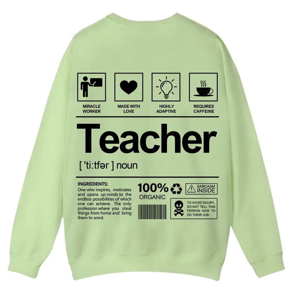 Teacher Casual Crewneck Sweatshirt wearishow