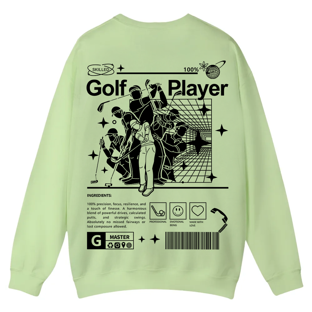 Golf Player Casual Crewneck Sweatshirt wearishow wearishow