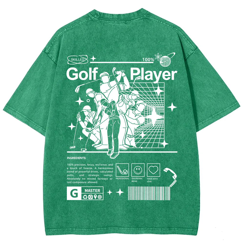 Golf Player Unisex Fit Washed T-Shirt