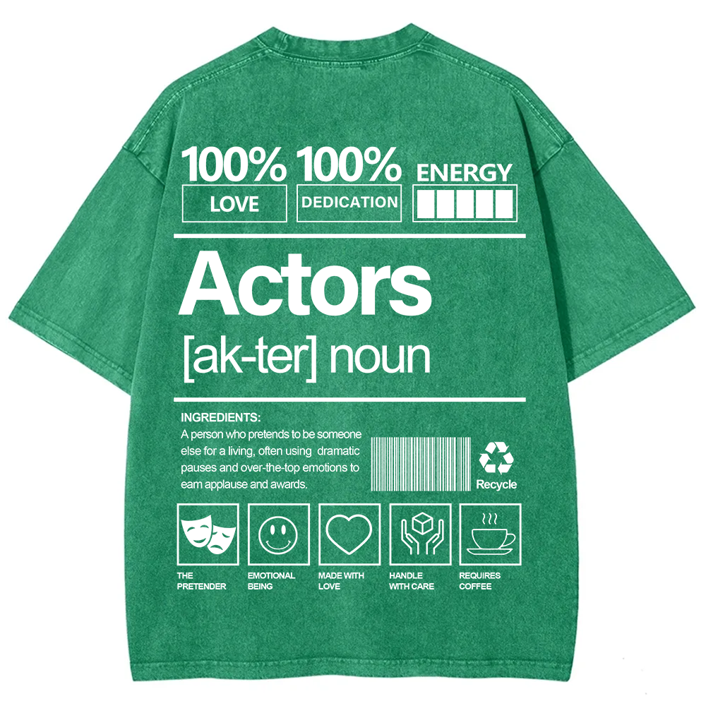 Actors Unisex Fit Washed T-Shirt