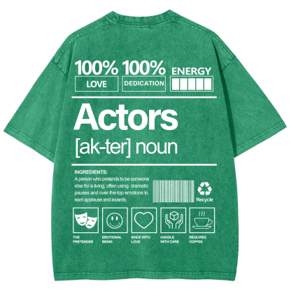 Actors Unisex Fit Washed T-Shirt