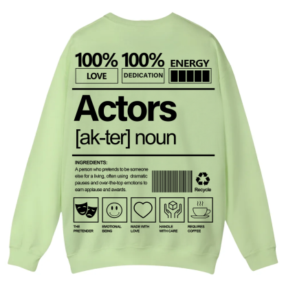 Actors Casual Crewneck Sweatshirt wearishow wearishow