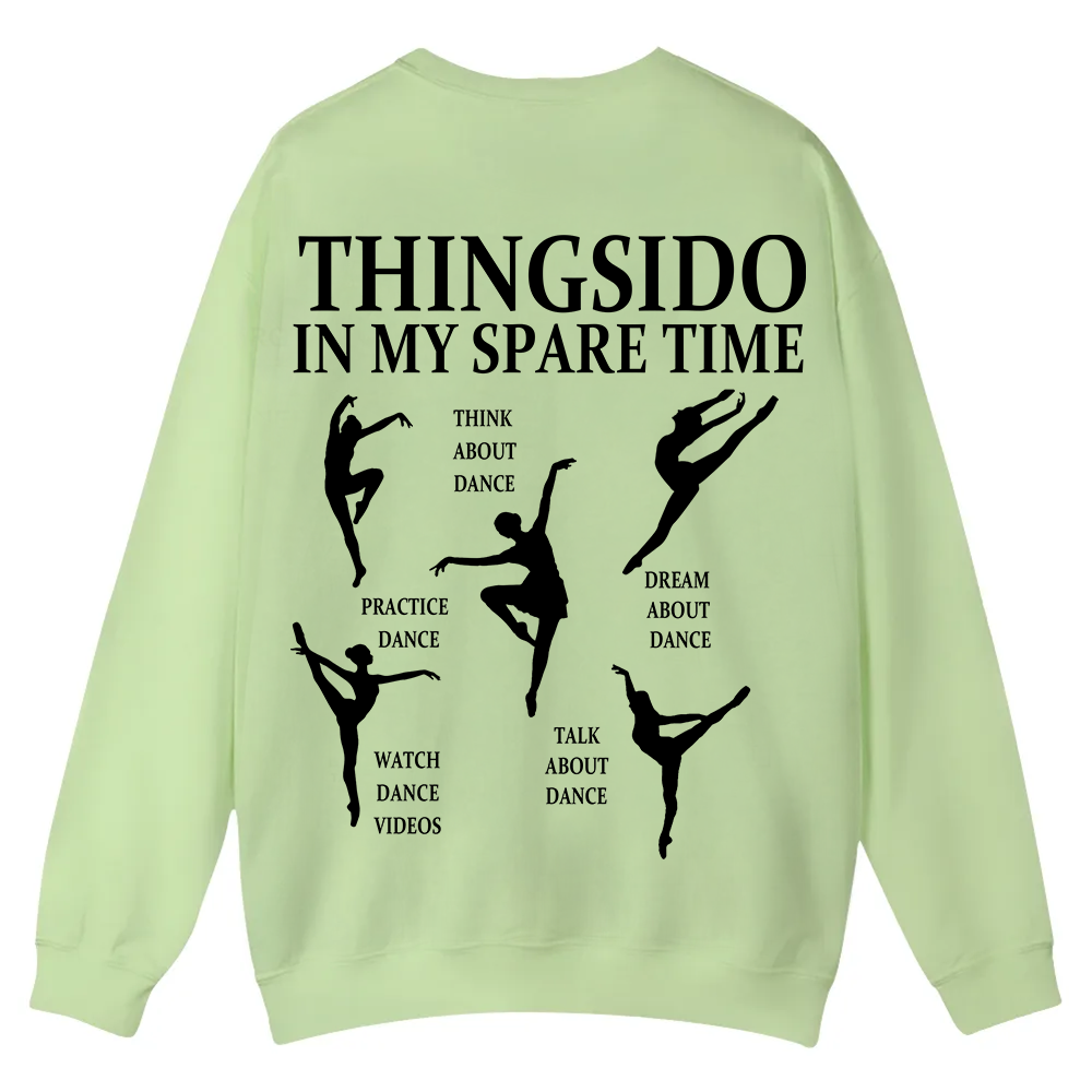 Thingsido In My Spare Time  Casual Crewneck Sweatshirt wearishow wearishow