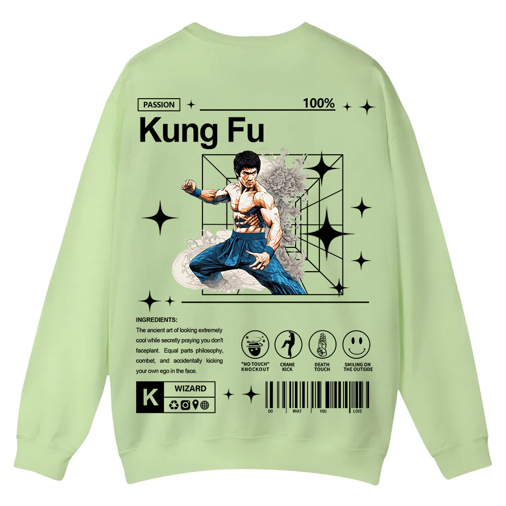 Kung Fu Casual Crewneck Sweatshirt wearishow wearishow
