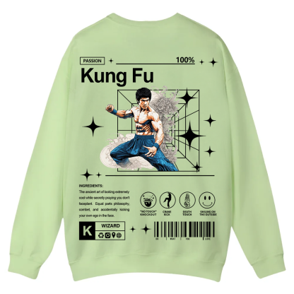 Kung Fu Casual Crewneck Sweatshirt wearishow wearishow