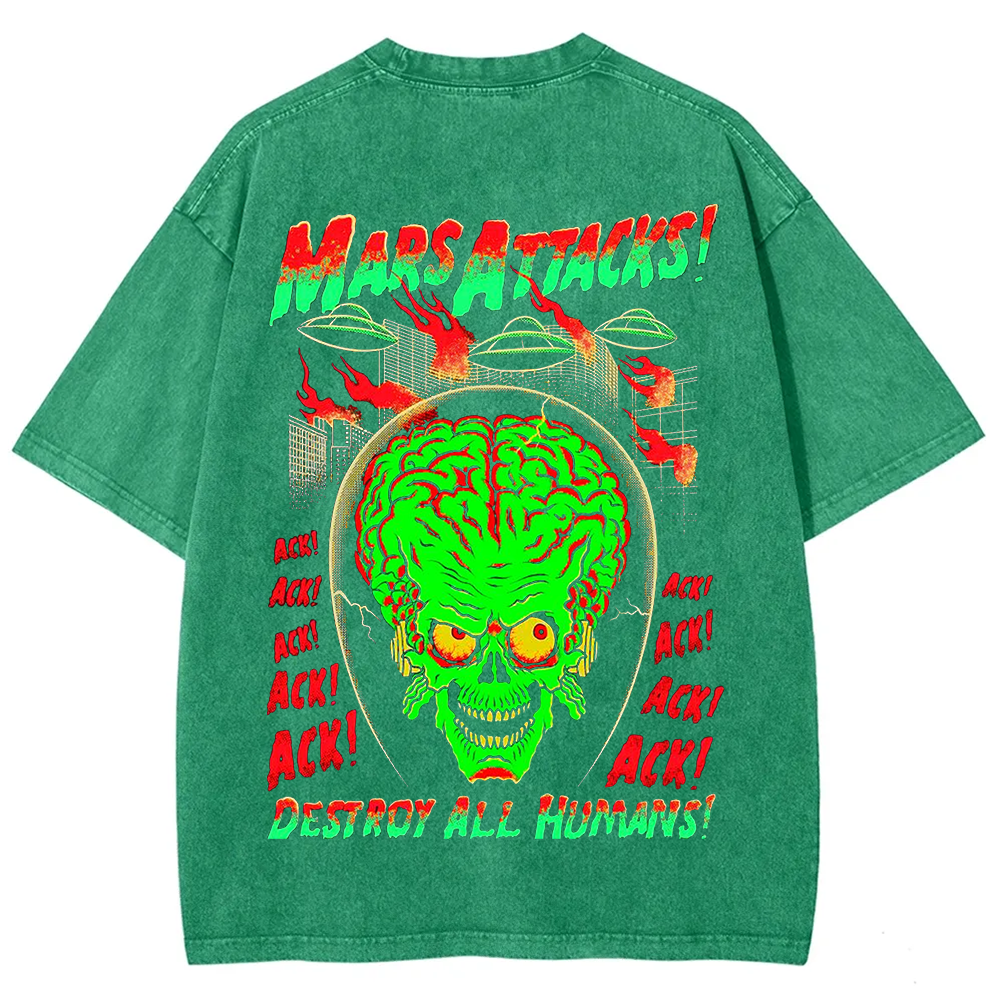 Unisex Vintage Washed Mars Attacks T-Shirt