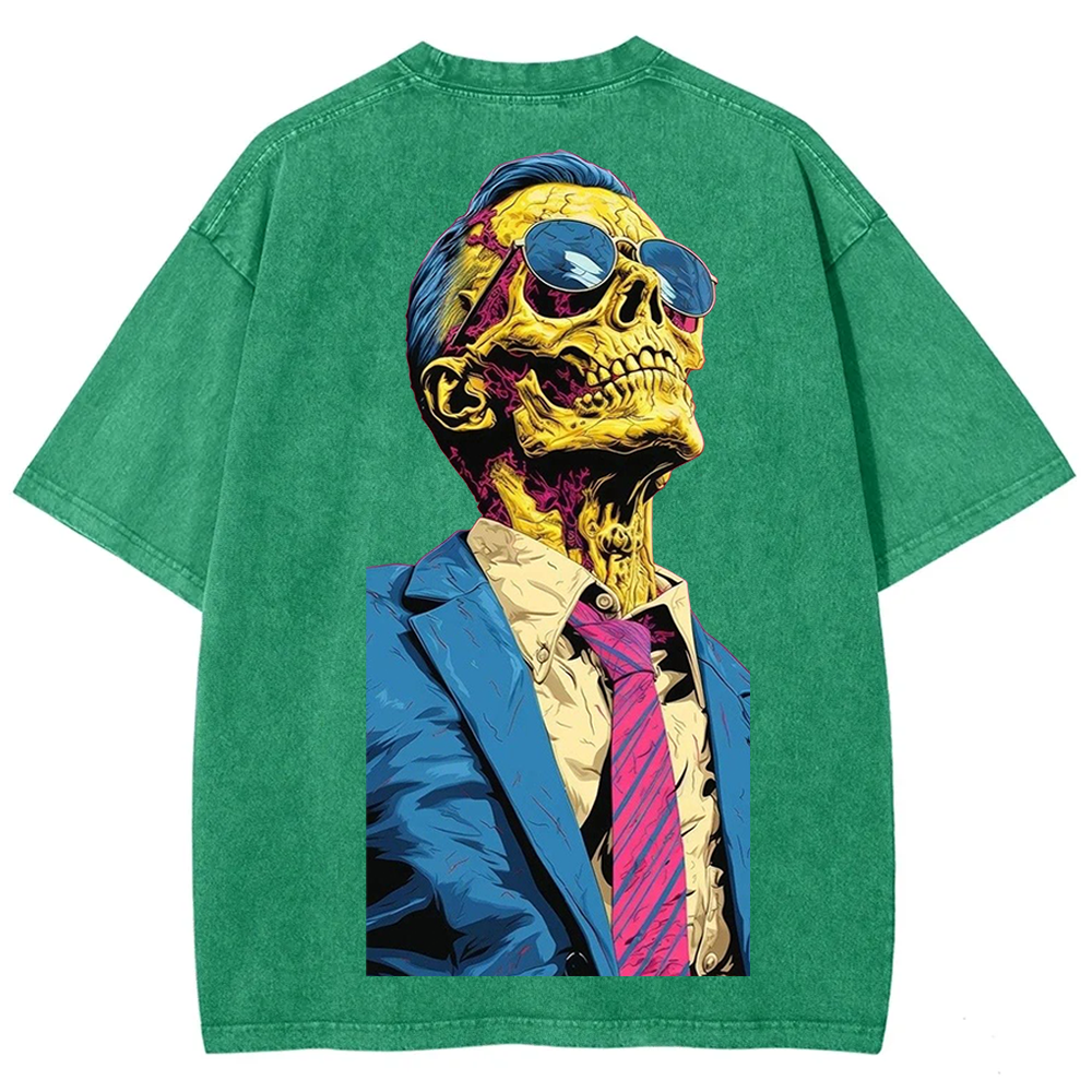 Unisex Fantasy Fashion Skull Art Illustration Printed Classic T-Shirt