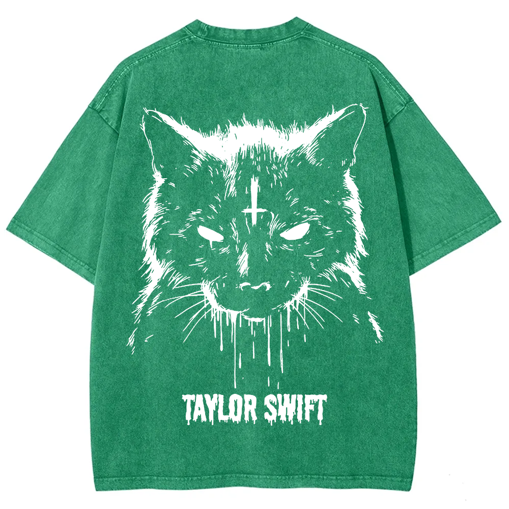 Unisex Vintage Washed Taylor Swift Singer T-Shirt