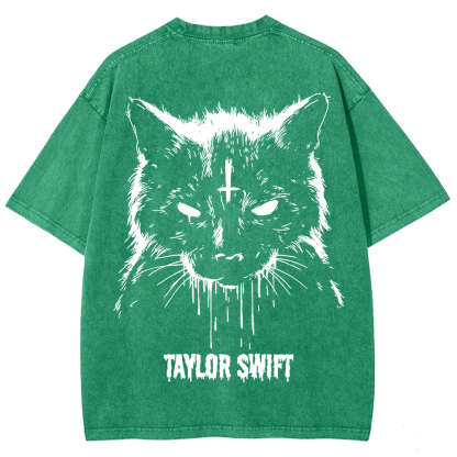 Unisex Vintage Washed Taylor Swift Singer T-Shirt