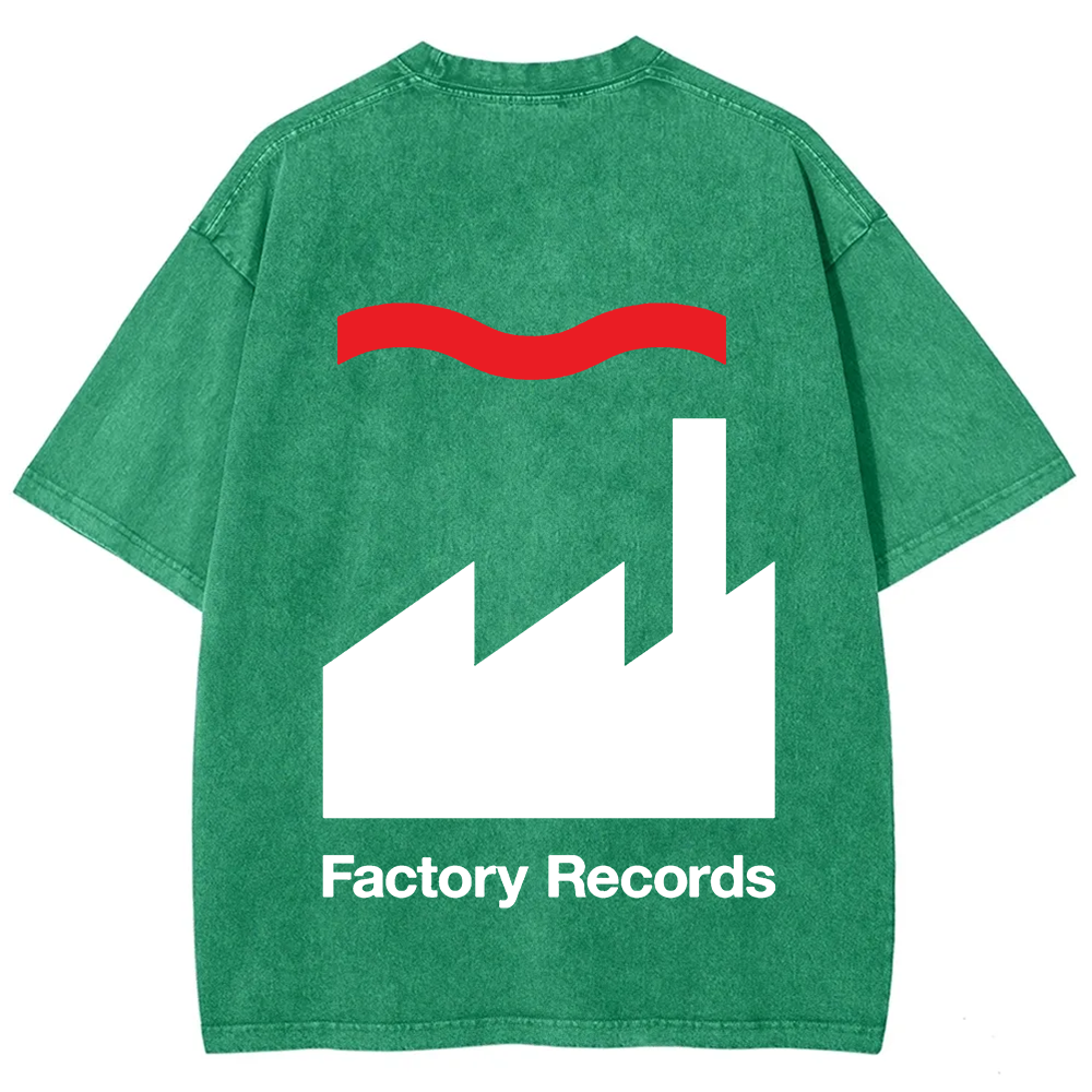 Unisex Factory Records Company Washed T-Shirt