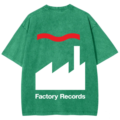 Unisex Factory Records Company Washed T-Shirt