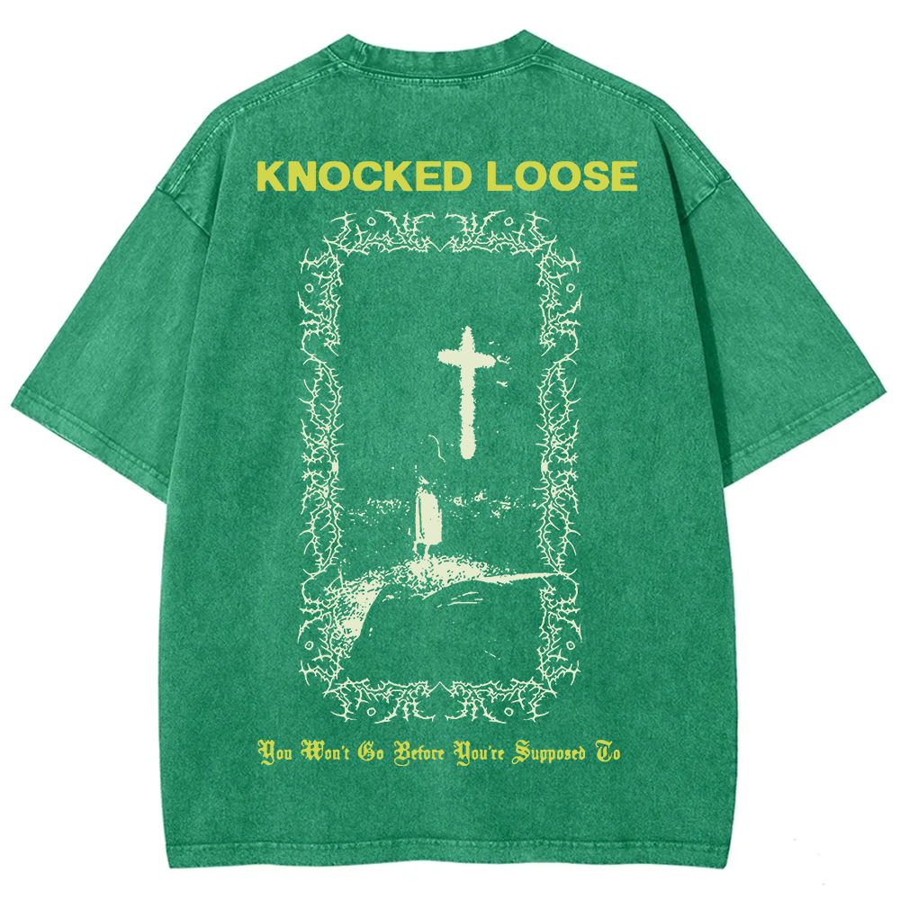 Unisex Vintage Washed Knocked Loose Band T-shirt