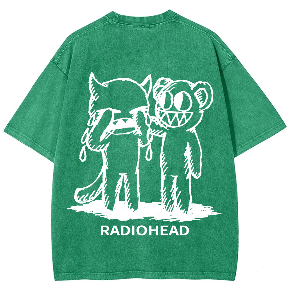 Unisex washed  Radiohead T-shirt