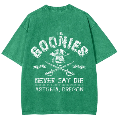 Unisex Vintage Washed The Goonies Never Say Die T-Shirt
