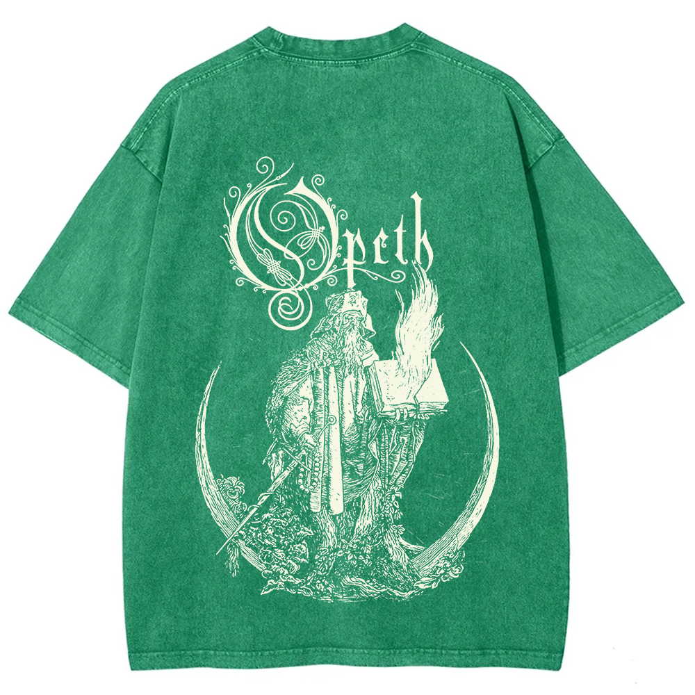 Unisex Vintage Washed Opeth Band T-Shirt