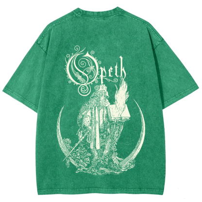 Unisex Vintage Washed Opeth Band T-Shirt